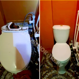 Замена разбитого унитаза