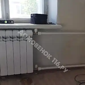 установка радиатора 